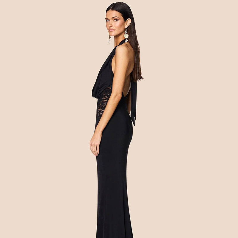 Elegant Deep V Lace Dress – Germmä™