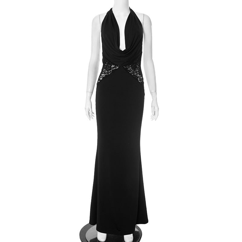 Elegant Deep V Lace Dress – Germmä™