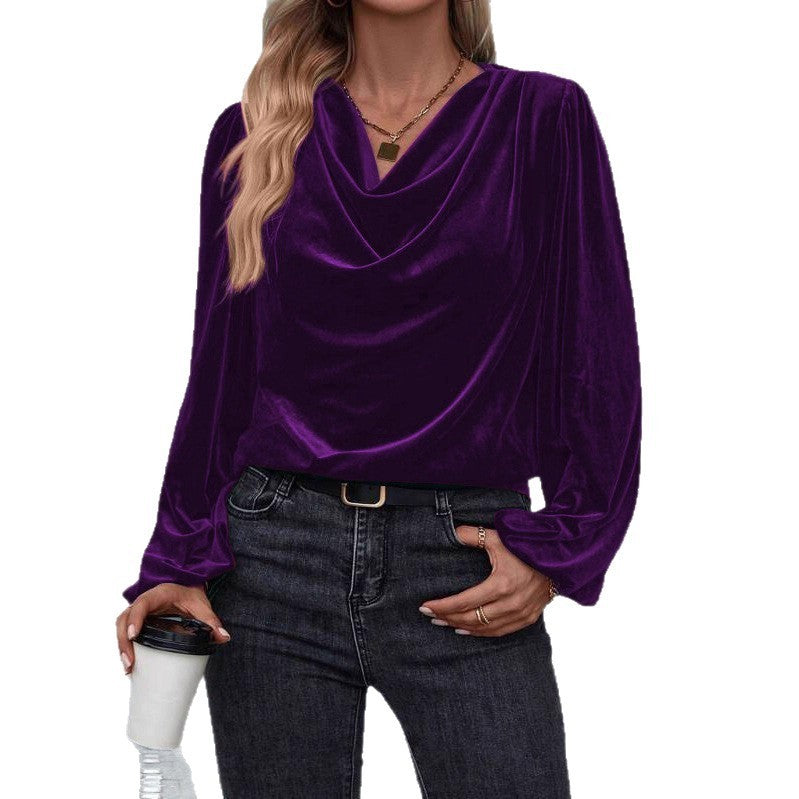 Women’s Pile Collar Long Sleeve Top – Germmä™