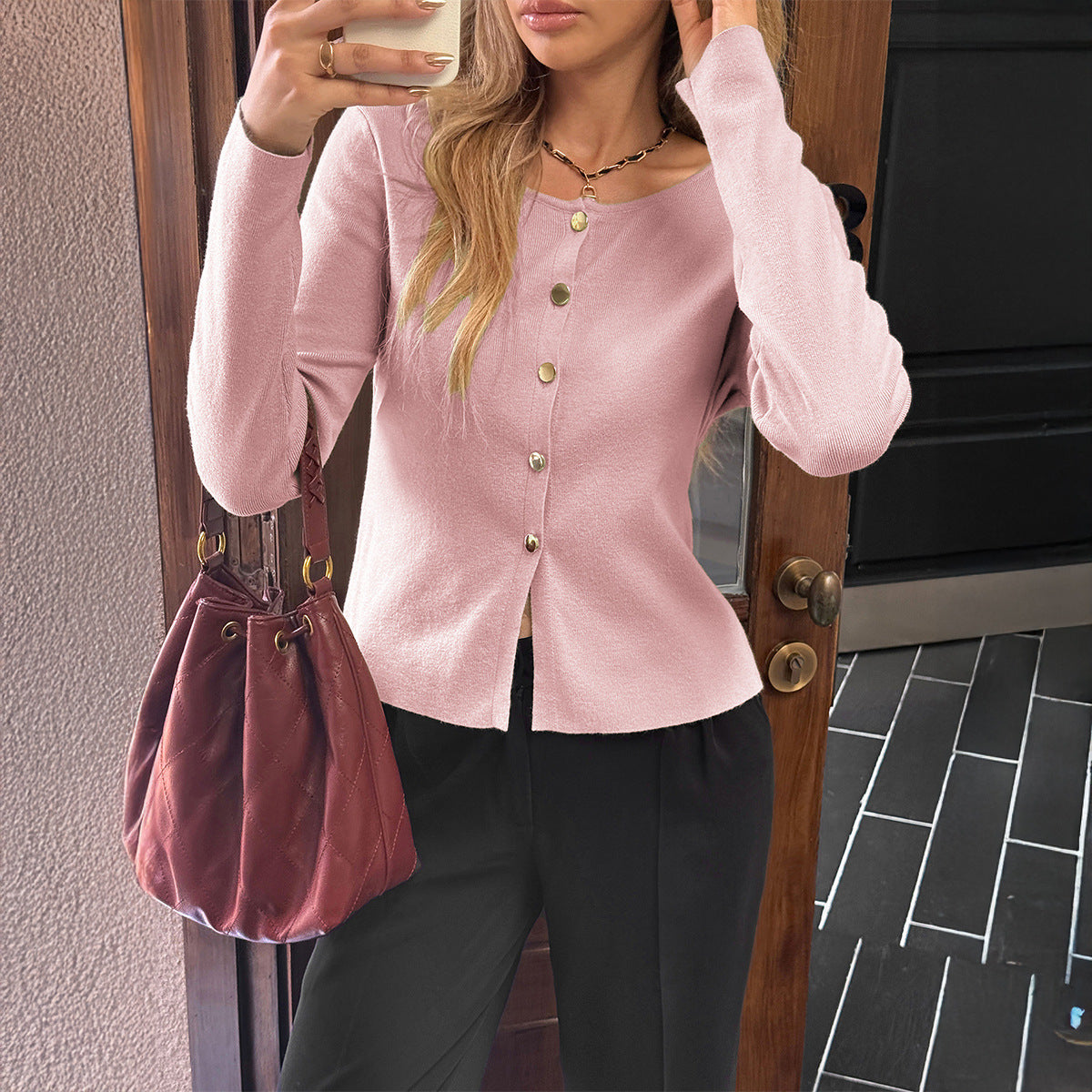 Elegant Button Sweater – Germmä™